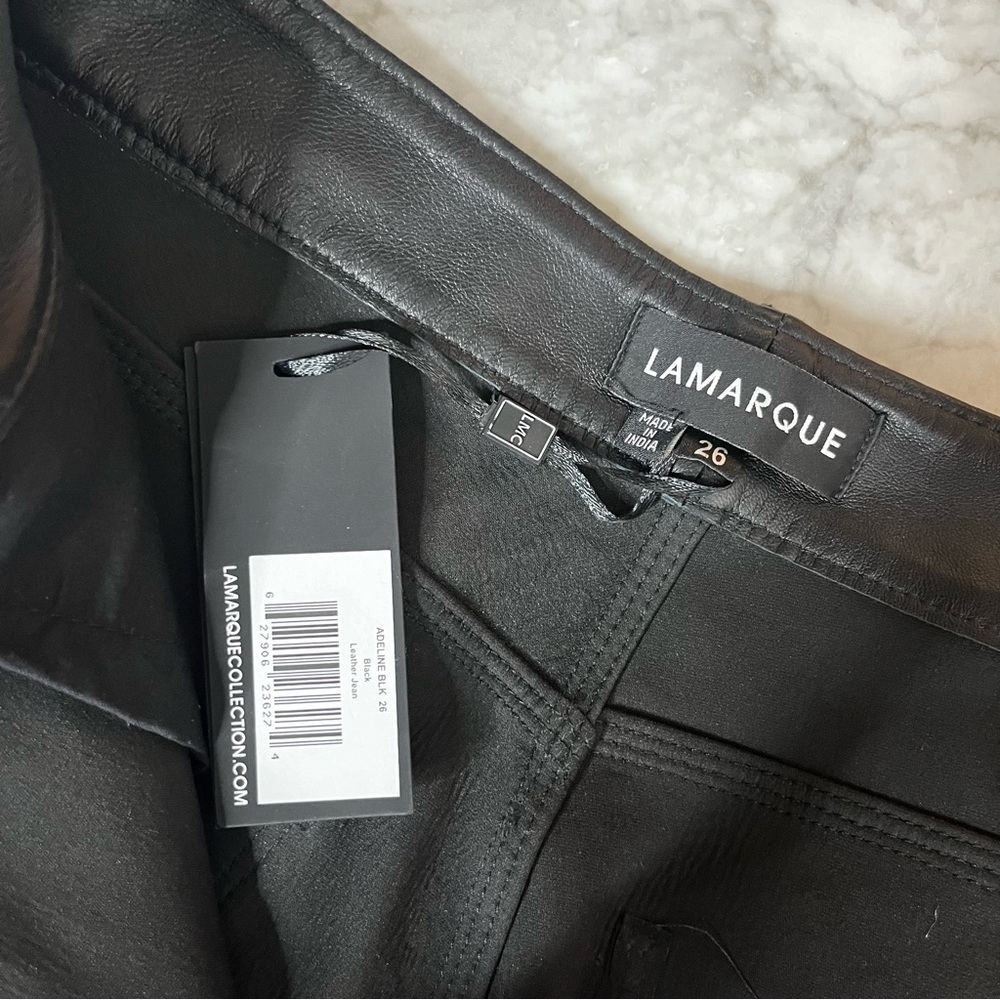 Lamarque Black Leather Pants - Picture 9 of 12